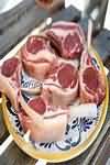 Lamb, loin chops, grilled, lean and fat