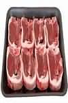 Lamb, loin chops, raw, lean and fat