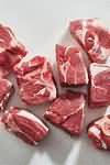 Lamb, rack of, raw, lean and fat, weighed with bone
