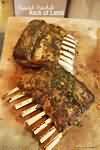 Lamb, rack of, roasted, lean and fat