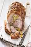 Lamb, shoulder joint, roasted, lean and fat