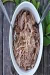 Lamb, shoulder, half bladeside, pot-roasted, lean and fat