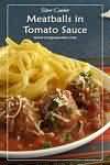 Meatballs, pork and beef, in tomato sauce, homemade