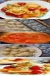 Pasta, ravioli, meat filling, canned in tomato sauce