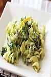 Pasta, white, twists, fusilli, dried, boiled in salted water