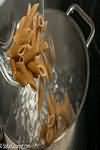 Pasta, wholewheat, spaghetti, dried, boiled in unsalted water