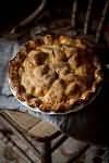 Pie, apple, pastry, double crust, deep filled, retail