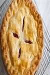 Pie, fruit, wholemeal, pastry top and bottom, homemade