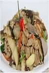 Pork, fillet strips, stir-fried in corn oil, lean