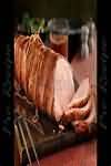 Pork, leg joint, frozen, roasted, lean