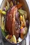 Pork, leg joint, roasted well done, lean