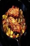 Pork, loin joint, pot-roasted, lean and fat