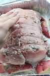 Pork, loin joint, pot-roasted, lean