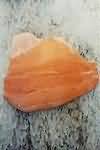Salmon, farmed, flesh only, steamed, fillets weighed with bones and skin