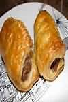 Sausage rolls, short pastry, homemade