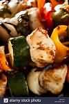 Shish kebabs, with onions and peppers, homemade