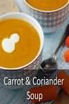 Soup, carrot and coriander, carton, chilled