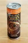 Soup, lentil, canned