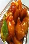 Sweet and sour pork, battered, takeaway