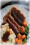 Toad in the hole, made with skimmed milk and reduced fat sausages, homemade