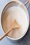 White sauce, savoury, made with whole milk, homemade