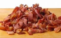 Bacon, fat only, average, cooked