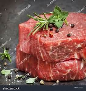 Beef, fillet steak, raw, lean