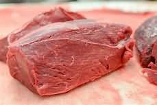 Beef, lean, average, raw, extra trimmed
