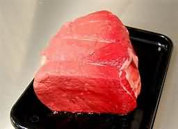 Beef, topside, microwaved, lean and fat