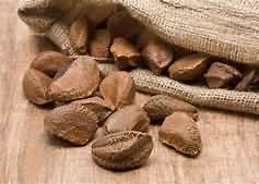 Brazil nuts, kernel only, weighed with shells
