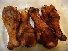 Chicken, drumsticks, casseroled, meat only