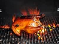 Chicken, skin, roasted grilled, moist