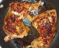 Chicken, wing quarter, casseroled, meat only