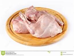 Rabbit, raw, meat only