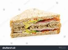 Sandwich, white bread, ham salad