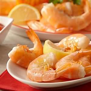 Shrimps, boiled, weighed with shells