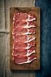 Bacon rashers, back, dry-cured, grilled