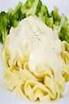 Bread sauce, made with skimmed milk, homemade
