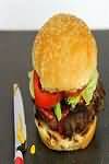 Burger, beef, grilled, homemade
