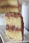 Cake, chocolate, with butter icing, homemade