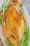 Chicken, whole, roasted, meat and skin
