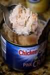 Crab, canned in brine, drained