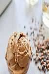 Ice cream, dairy, luxury, with chocolate caramel