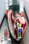 Lamb, New Zealand, leg, whole, frozen, roasted, lean