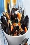 Mussels, purchased cooked