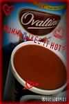 Ovaltine powder, made up with skimmed milk