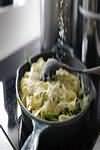 Pasta, egg, white, tagliatelle, fresh, boiled in unsalted water