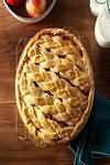 Pie, apple, wholemeal, one crust, homemade