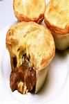 Pie, beef, puff or shortcrust pastry, individual, retail