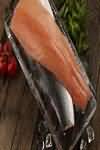 Salmon, farmed, flesh only, raw